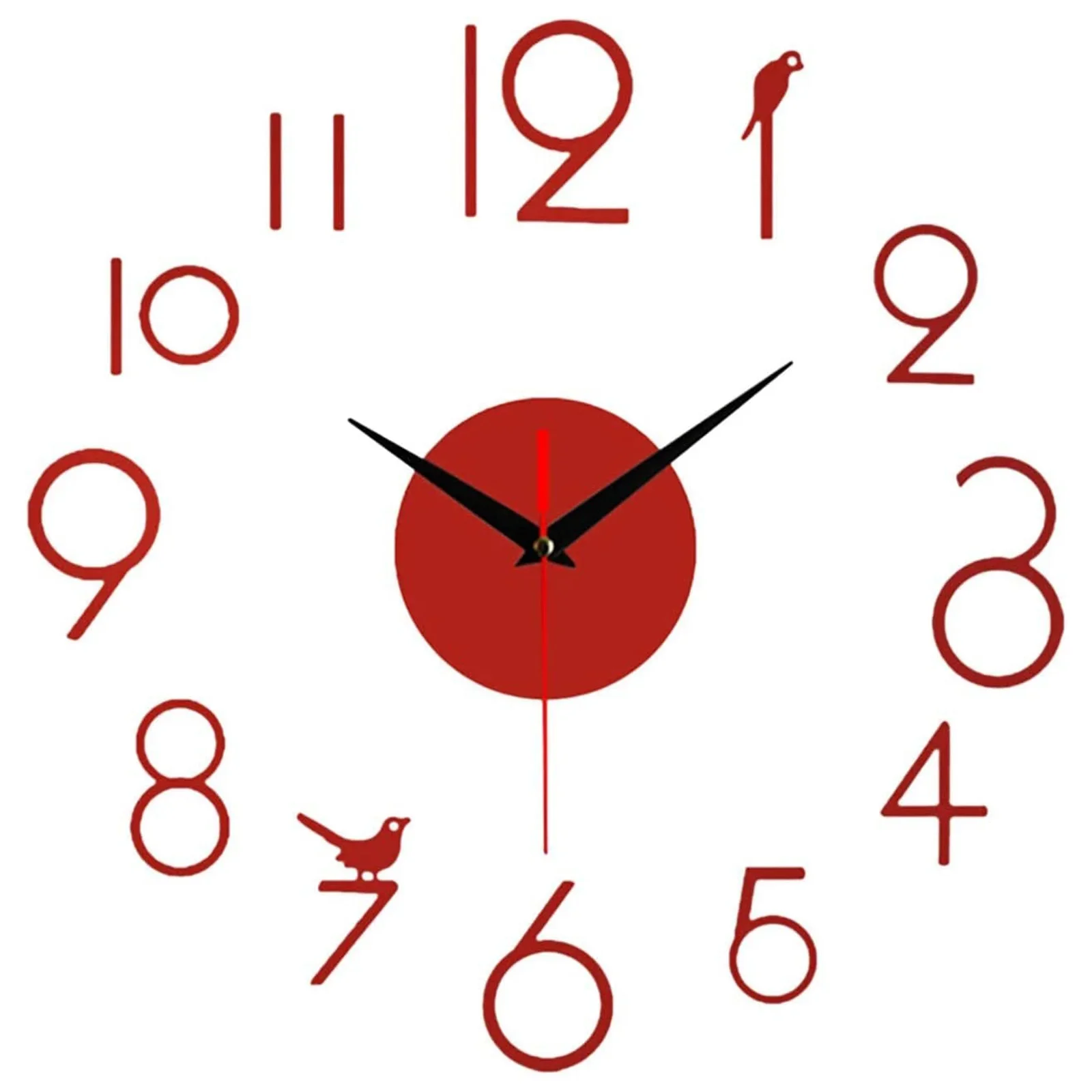 3D DIY Wall Clock Luminous Frameless Wall Clocks Digital Clock Wall Stickers Silent Clock For Living Room Office Home Wall Decor