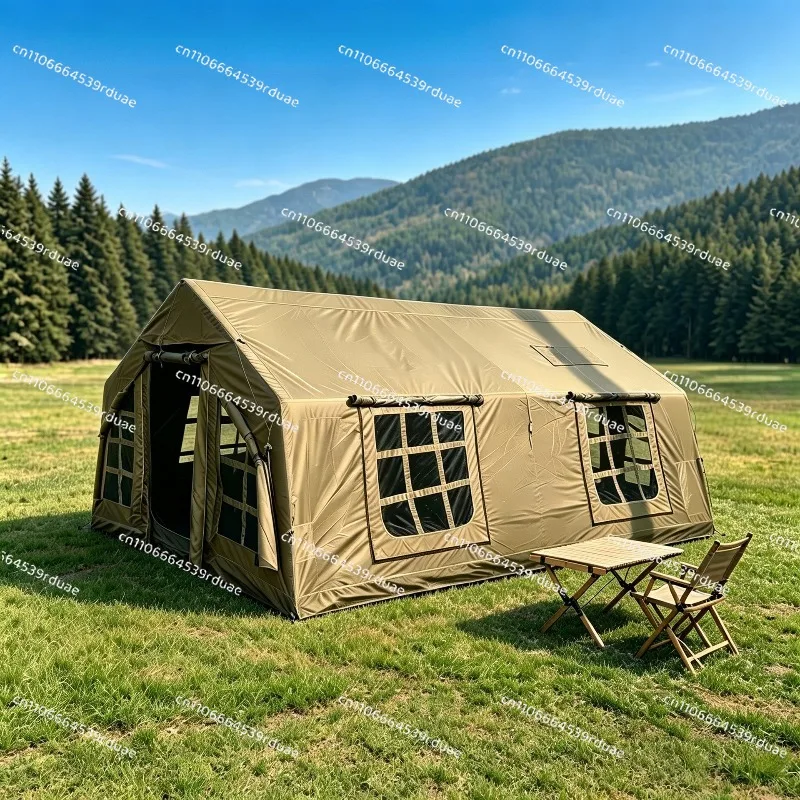17.2 flat outdoor camping tent convenient sunshade thickened rainproof inflatable tent