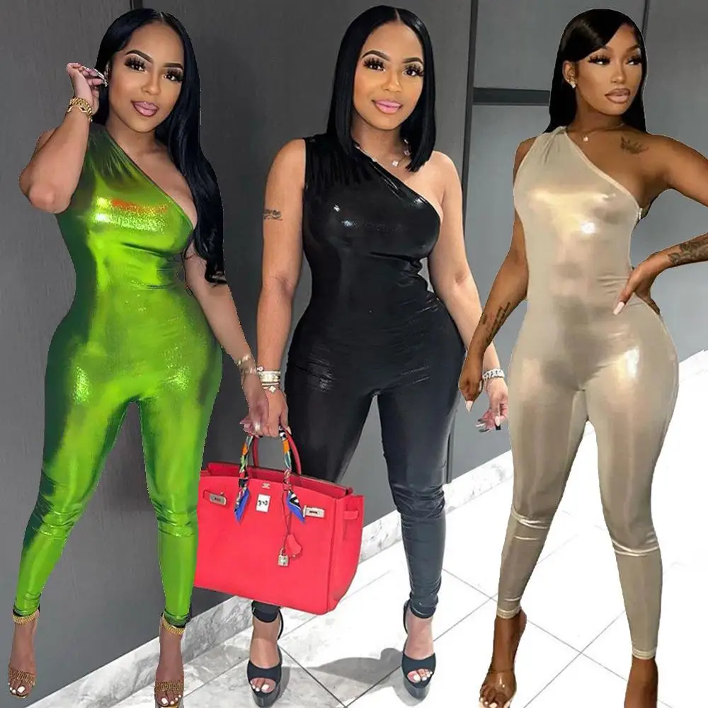 

Кожаные брюки-комбинезон с низкой посадкой, однотонные, летние, модные, высококачественные