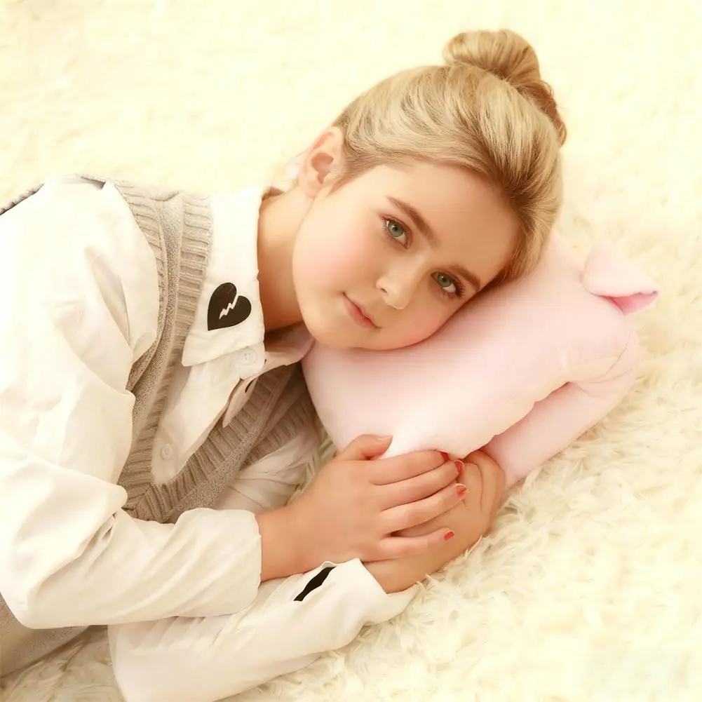 Creative Cushion Hand-Warming Plush Gift Pink Bear Children's Plush Pillow Hand-Warming Gloves Adult Cartoon Nap Pillow
