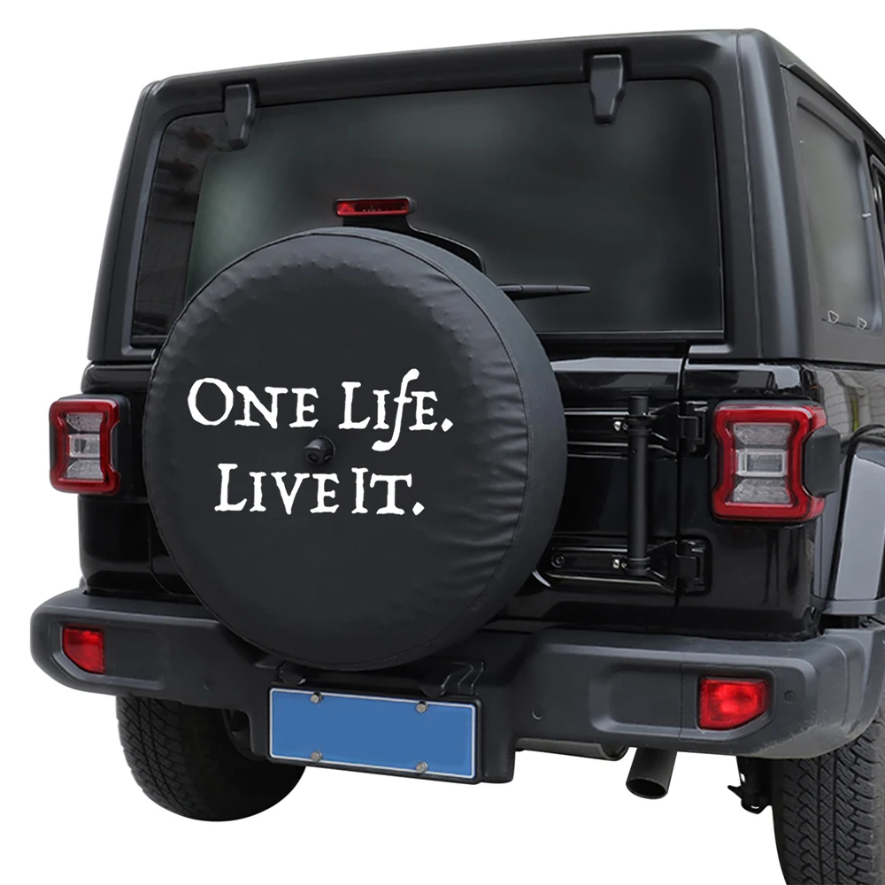 Spare Tire Cover for Jeep Wrangler JL 2018-2024 with Back-up Camera Spare Wheel Camper Wheel Protector 32