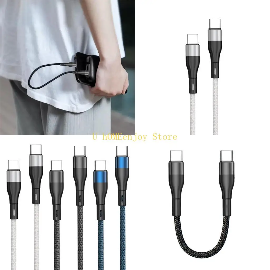 B0KF 66W USB C to USB C Cable Type C to Type C Cable PD Fast Charging Data Transfer Cord for Phone Laptop Tablet