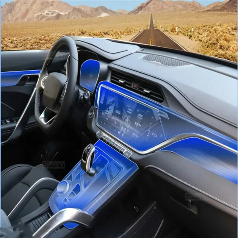 For Geely Atlas Pro Azkarra Boyue 2021 Gear Panel Navigation Screen Automotive Interior TPU Protective Film Anti-Scratch Sticker