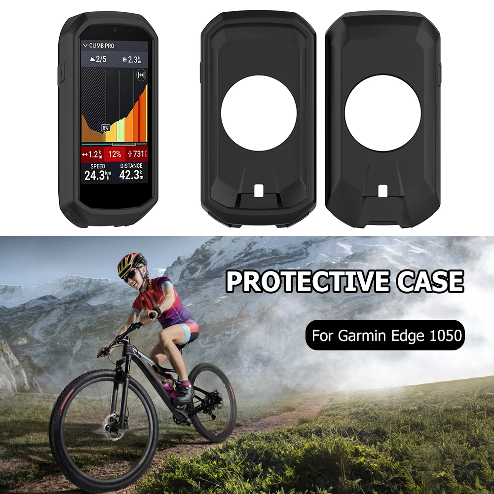 Para Garmin Edge 1050 funda de silicona cubierta de parachoques suave anticaída todo incluido funda protectora GPS tabla de códigos cubierta protectora