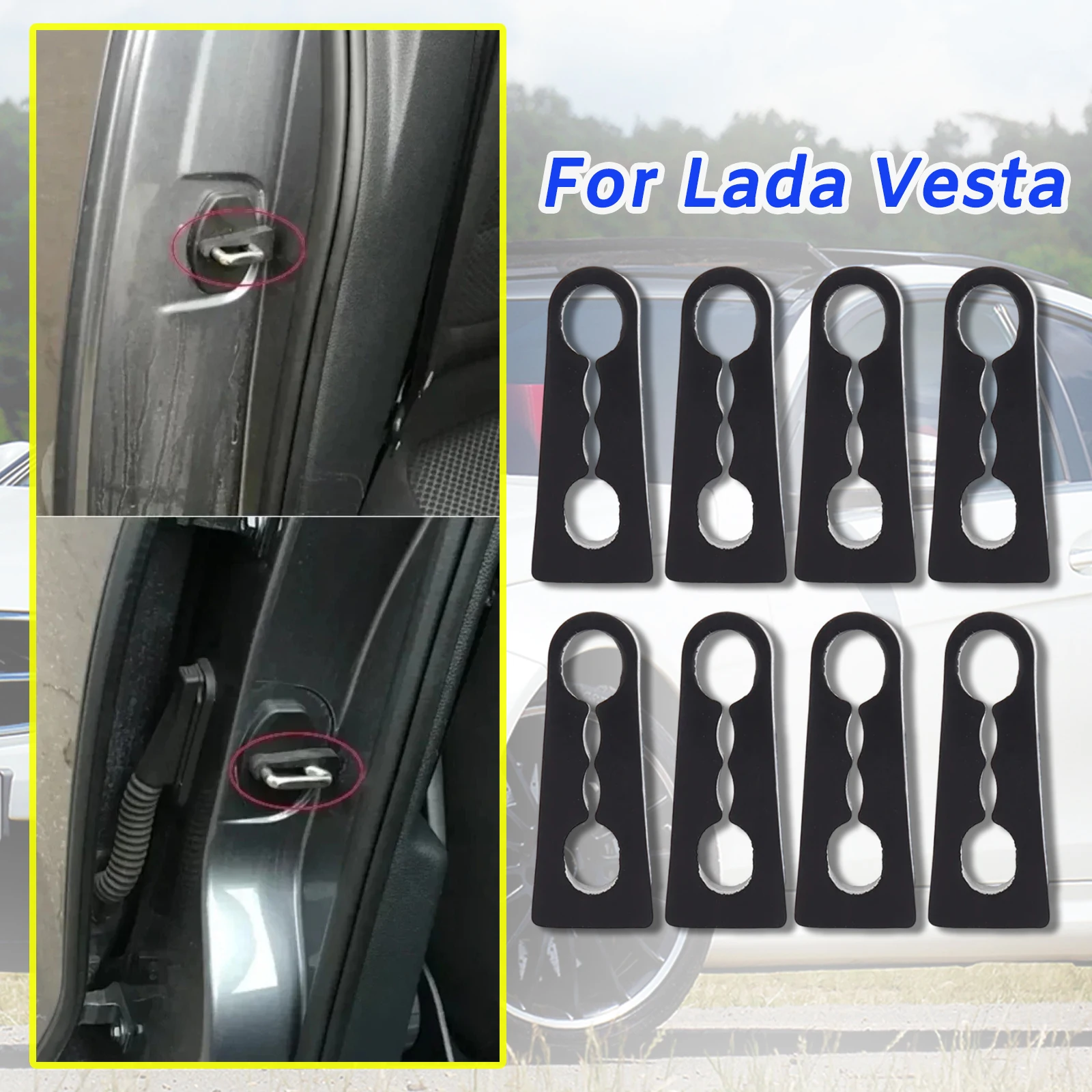 

Door Lock Damper Buffer Deadener For Lada Vesta, Vesta SW Cross 2015-2023 Seal Shock-Absorbing Damping Protective Cover Silicone