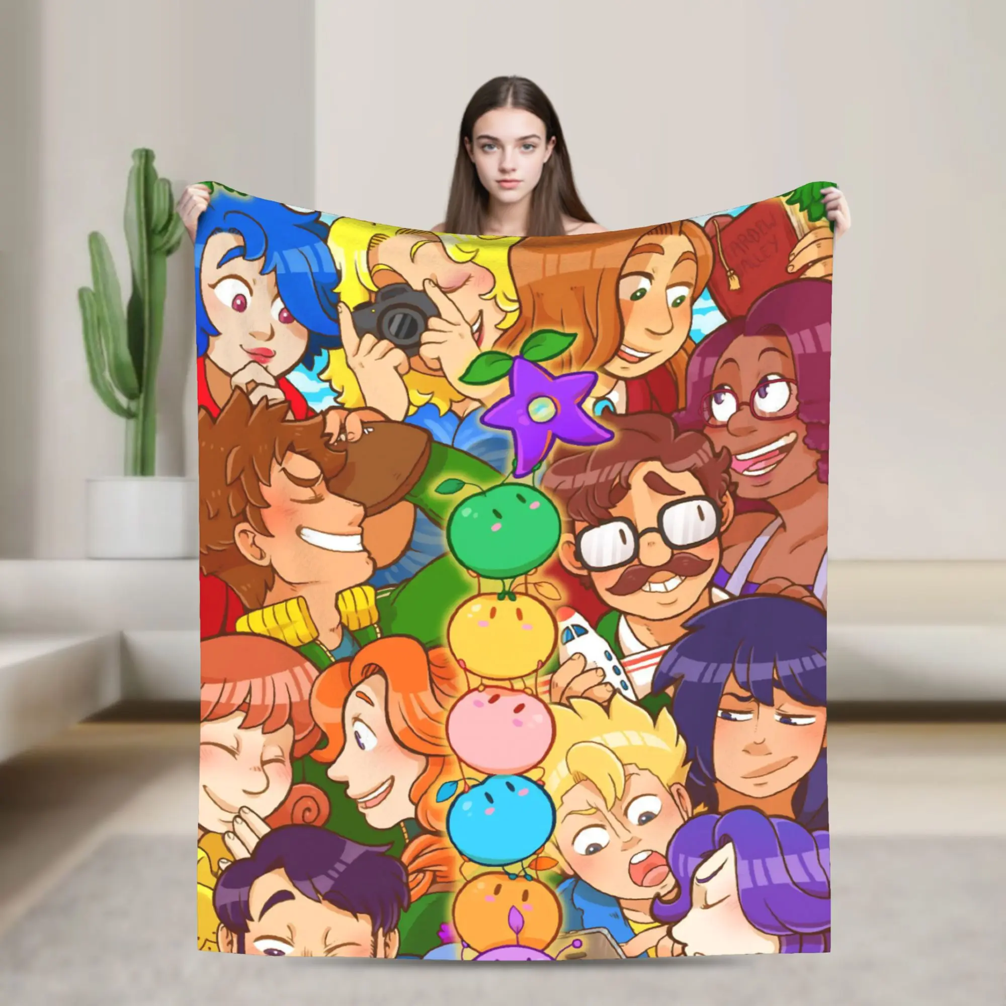 Stardew Valley Animals Print Blanket For Men Women Super Soft Cozy  Throw Blankets for Sofa 50x60 Inches Multi-size