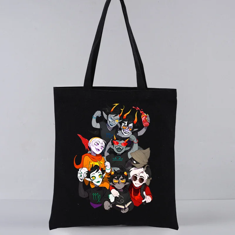 

Homestuck Cartoon Printed Canvas Shoulder Bag Harajuku Funny Large-capacity Eco Environmental Shopper Bag