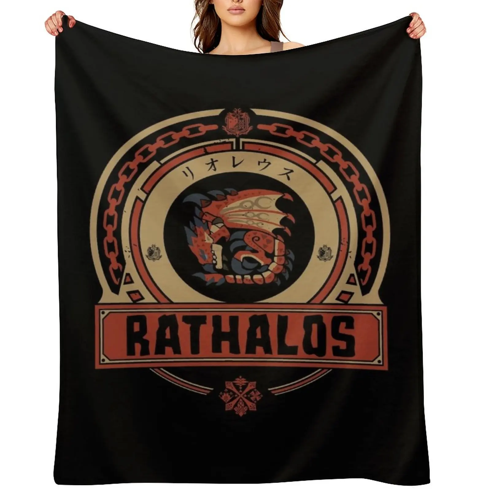 

RATHALOS - ORIGINAL EDITION Throw Blanket Plaid on the sofa blankets and throws Bed covers Designers Blankets