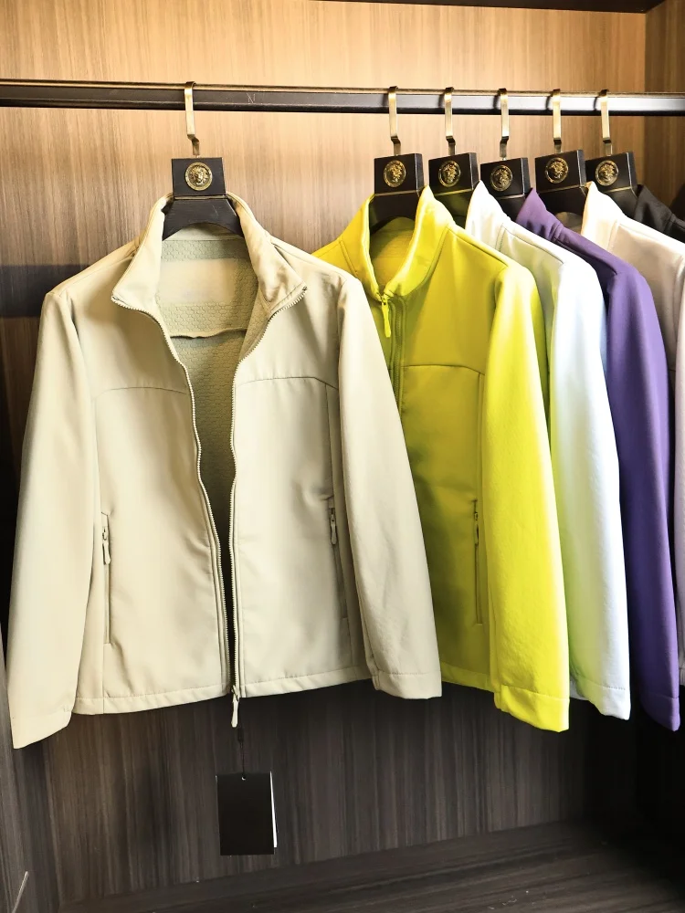 Casual Outdoor Men's Jacket Functional Soft  Composite Honeycomb Fleece Stand Collar Leisure Coat for Autumn And Winter