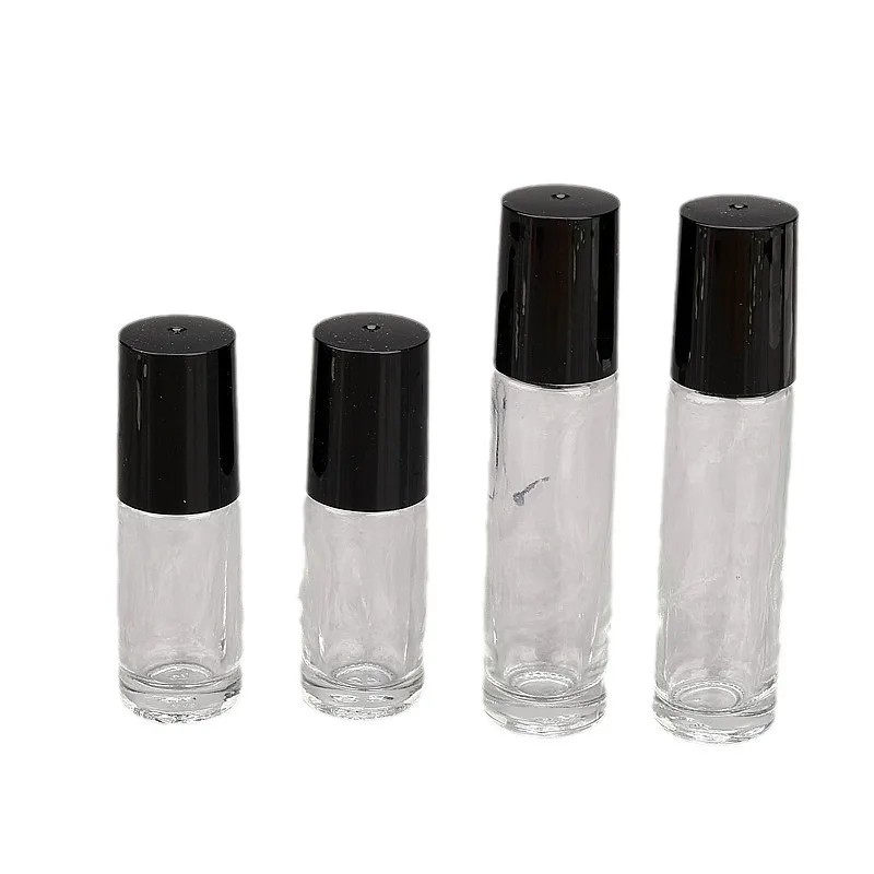 100 pz 5 ML 10 ML Rotolo di Vetro sulla Bottiglia Oli Essenziali Roller Ball Fiale per Profumo Aromaterapia Riutilizzabile Profumo Da Viaggio