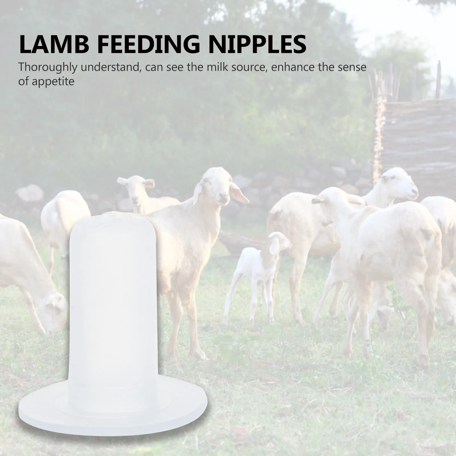 

10Pcs Food Grade Silicone Animal Nursing Nipples Strong Anti Biting Pacifier for Newborn Piglet Lamb Calf Sheep Feeding Bottle