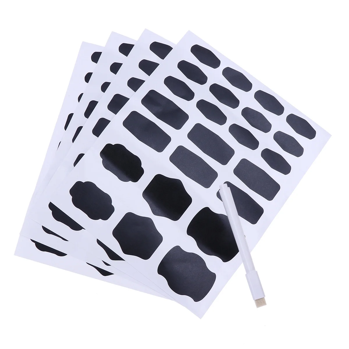 120 pezzi etichette per lavagna impermeabili adesivi in vinile riutilizzabili per regali personalizzati barattoli per dispensa da cucina decorazioni per le vacanze per l'home office