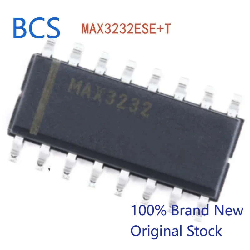

(5PCS) NEW MAX3232ESE+T RS232 Transceiver CHIP SOIC-16 MAX3232ESE Integrated Circuit