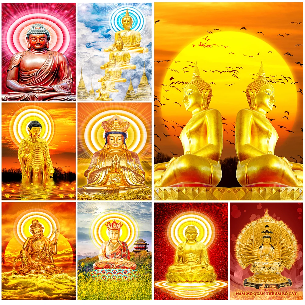 

Guanyin Bodhisattva Guanyin Buddhism Sakyamuni Maitreya Buddha Poster Wall Pictures Church Wall Art Canvas Painting Unframed