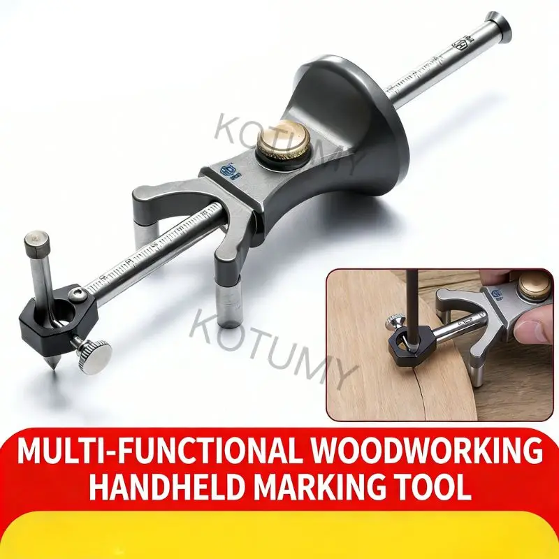 Carpenter’s Arc & Straight Line Marker European-Style Woodworking Scriber Dual-Purpose DIY Marking Gauge