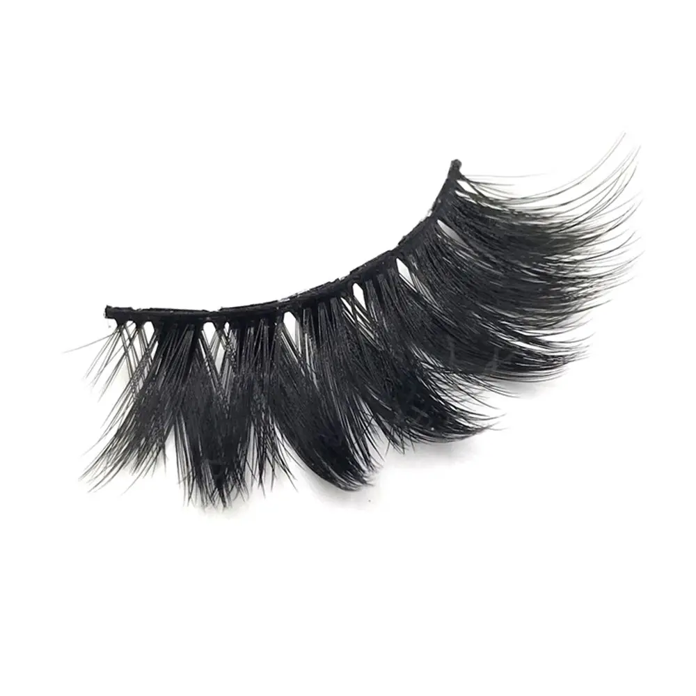 Faux cils naturels cruelty-free pour maquillage des yeux, extensions de cils volume intense 4D en poils de vison synthétiques