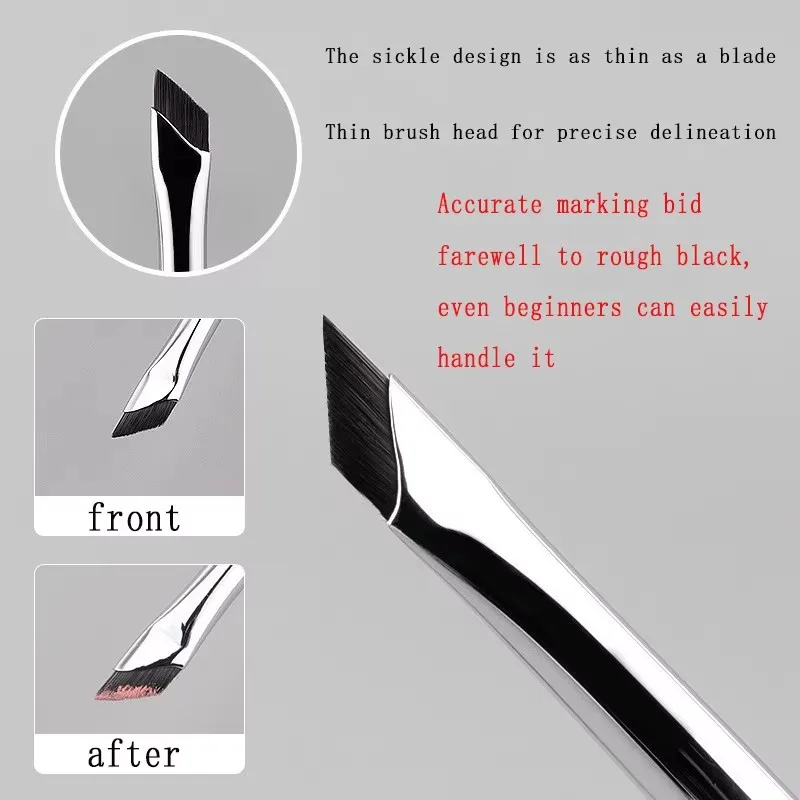 1–8 Stück The Upgrade Blade Eyeliner-Pinsel, ultradünn, feiner Winkel, flacher Augenbrauenpinsel unter den Augen, sorgt für präzise Detailpinsel