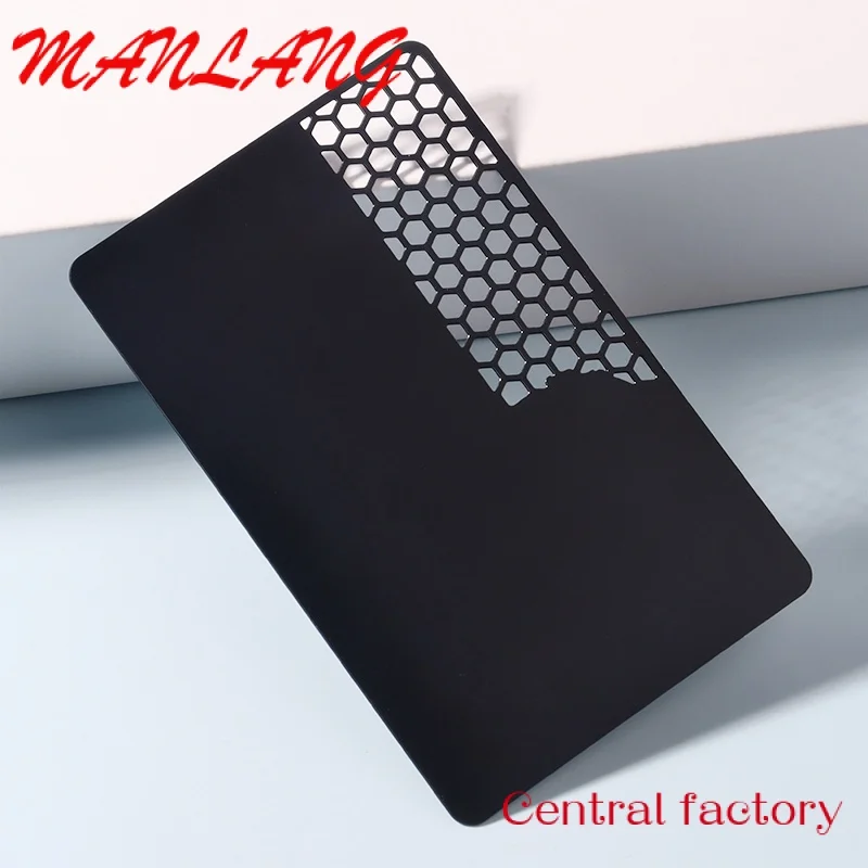 Custom  Stainls steel Custo etal Busins Car Laser Cut Preiu Custo ebers Bla etal Busins Card u