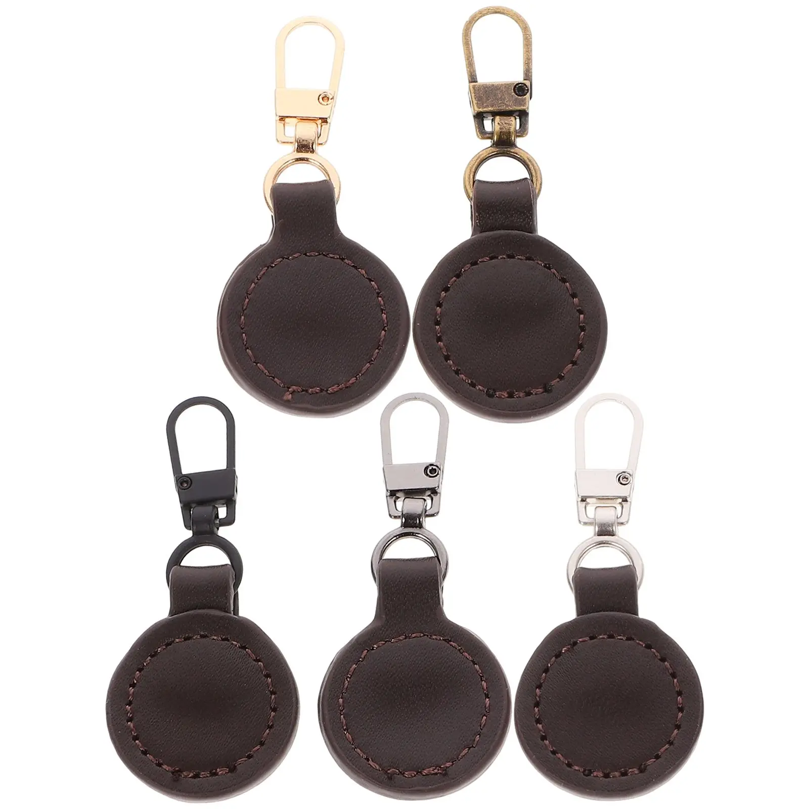

5 Pcs Genuine Zipper Pull Locking Carabiner Cord Luggage Chain Zippers Tab Head Bag Supplies Fix Puller Charm