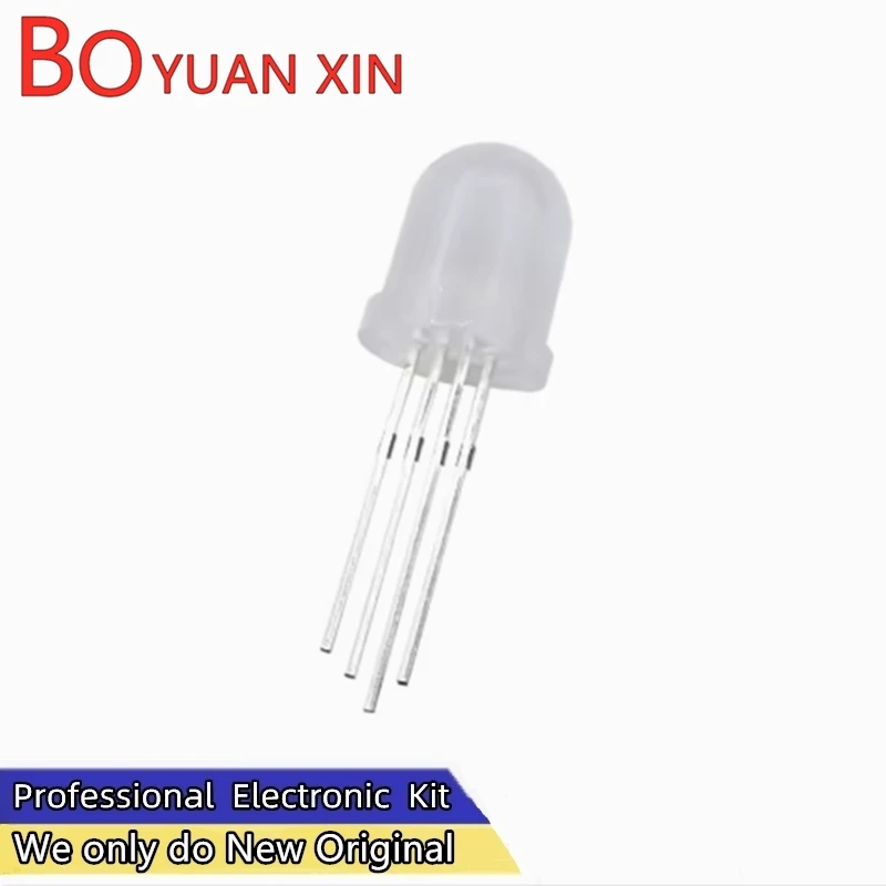 

5 В 8 мм светодиодный диод Ws2812 Rgb Dip F8, круглый цвет мечты, адресный полноцветный туманный диффузный неоновый пиксельный свет, чип-диод Ws2812b