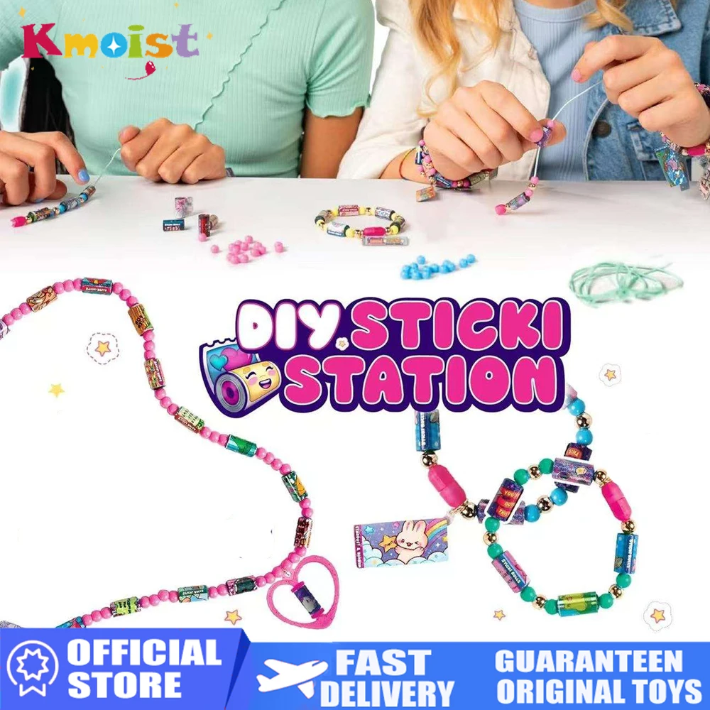 

DIY Wearable Shareable Sticker Bracelet Toys for Children Fun Decoratable Sticker String Jewelry Making Toy Kid Christmas Gifts