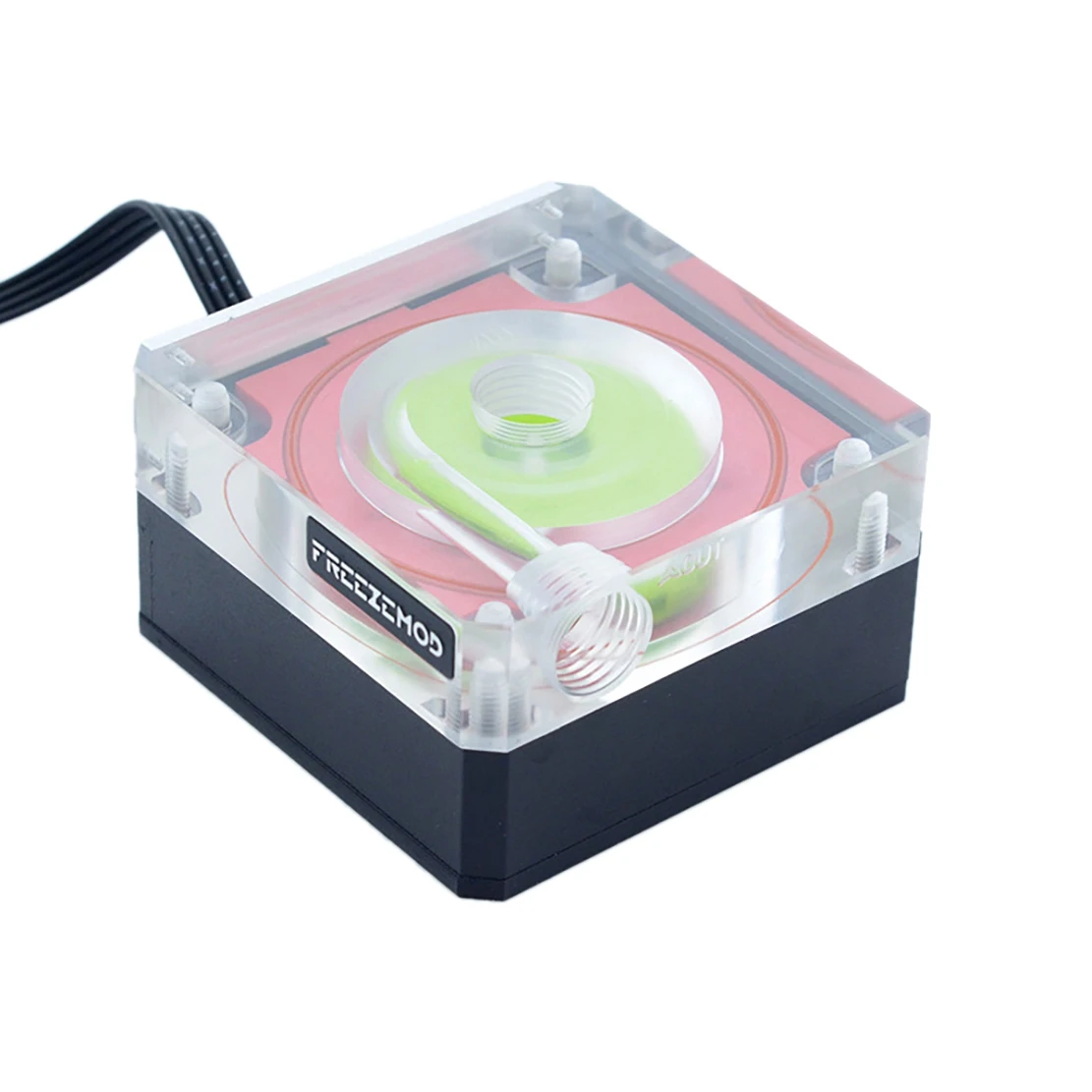 

FREEZE MOD PU-SZM4R Компьютерный водяной насос с водяным охлаждением, скорость 500 л, скорость 3000 об/мин, 36 мм, 4-контактный водяной насос с ШИМ-регулированием скорости, черный