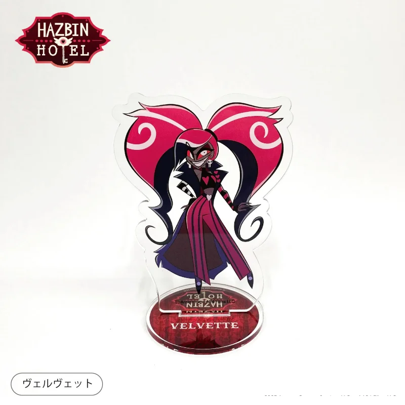 15CM Hazbin Hotel Charlie Morningstar Stand Acrylic Keychain Figures Vaggie Desktop Standing Sign Model Fans Gifts
