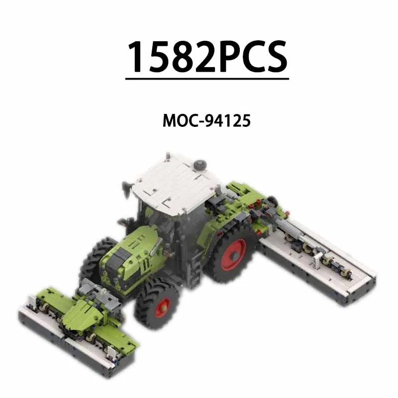 

MOC-94125 94474 Building Block Tractor Single-Side Lawn Mower 1582 Pieces Children's DIY Birthday Gift Christmas Gift