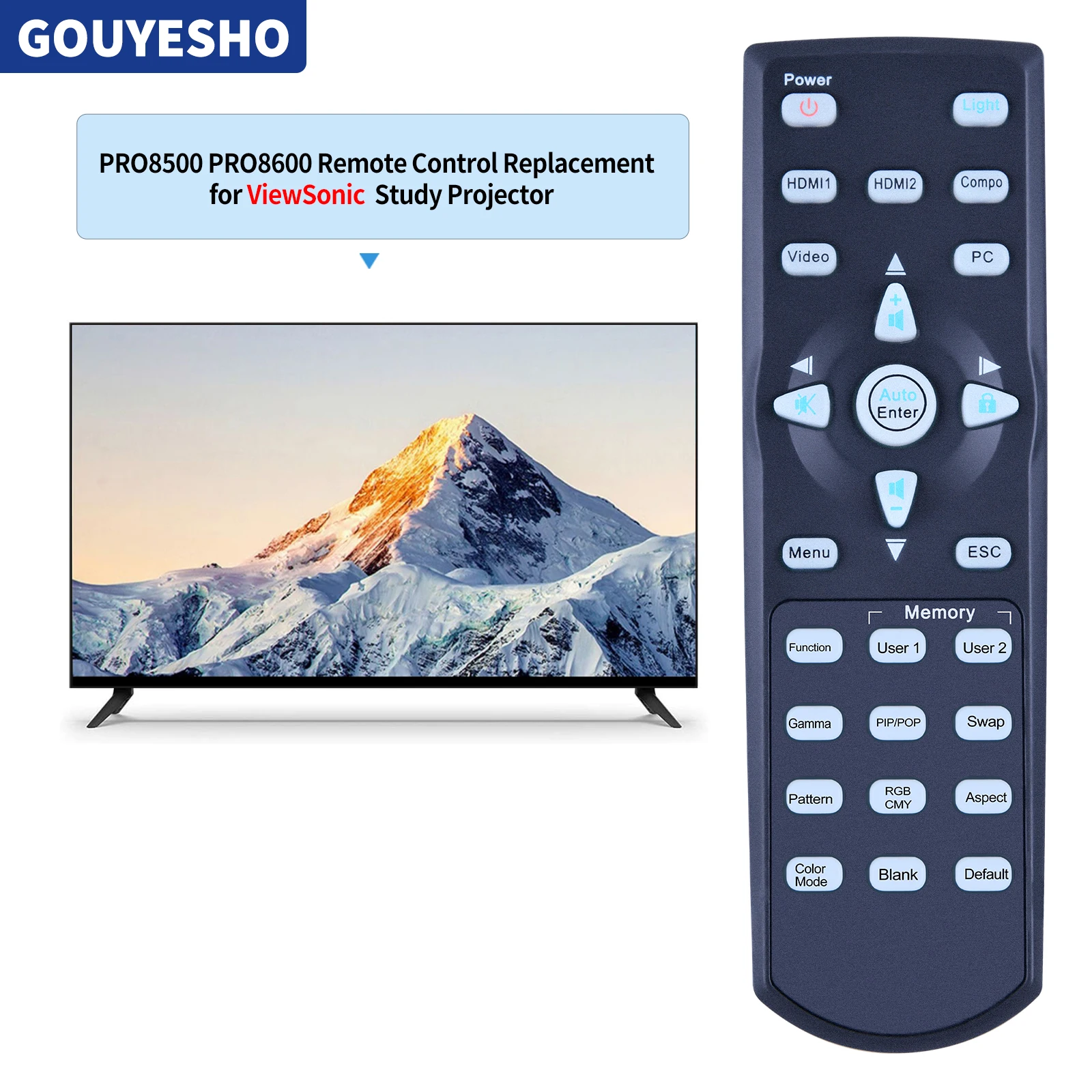 Remote Control for ViewSonic projector Pro8200 PJD7400W PRO8450W PRO8300 PRO8400 PRO8500 PRO8600 VS13338 VS13339 VS13340 VS1364