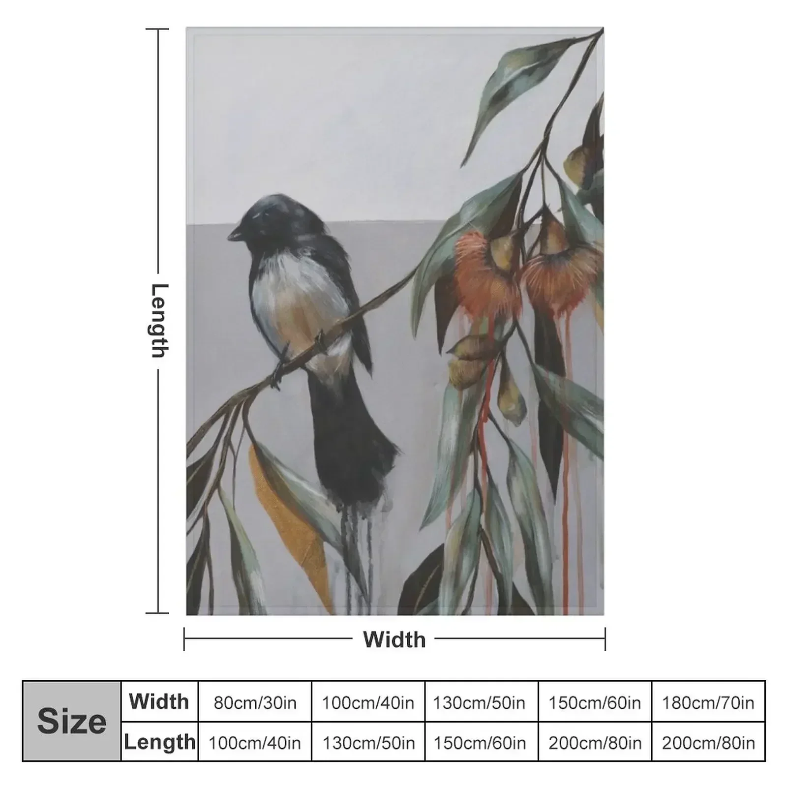 WILLY WAGTAIL Throw Blanket couch cozy soft plush fuzzy picnic outdoor blanket
