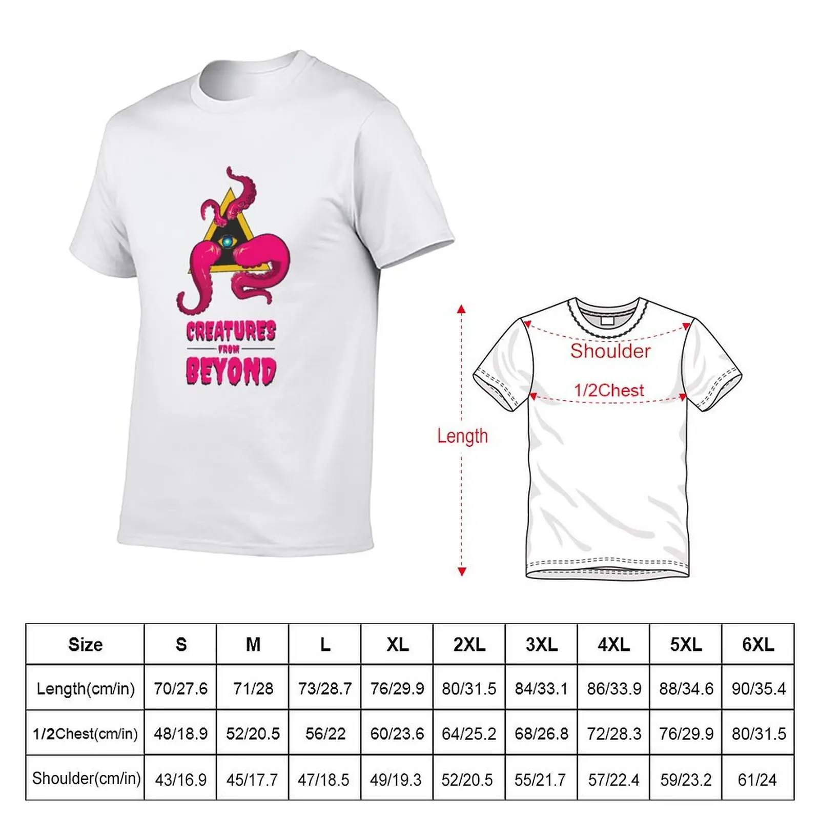 Creatures from Beyond T-Shirt Fashion Casual Short Sleeve Top