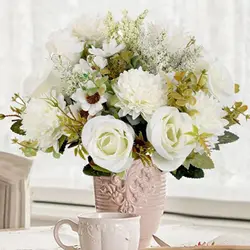 Artificial rose bouquet Festival wedding home DIY living room Table decorati bonsai bridal scene bouquet Outdoor Yard Gift prop