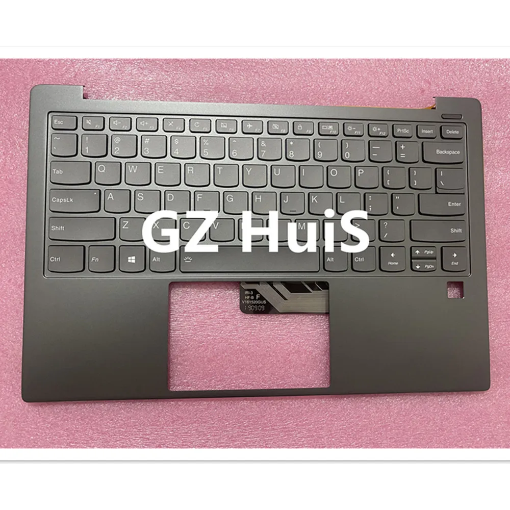 

US Gray Backlight Keyboard Upper Case Palmrest Shell Cover For Lenovo Yoga S730-13IWL 5CB0S95083