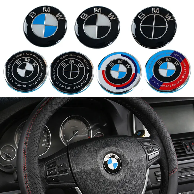 45mm BMW Car Steering Wheel Sticker Steering Wheel Logo Emblem For BMW E70 E83 E84 E85 E86 F07 F10 F11 F18 G01 G02 G05 G07 G09