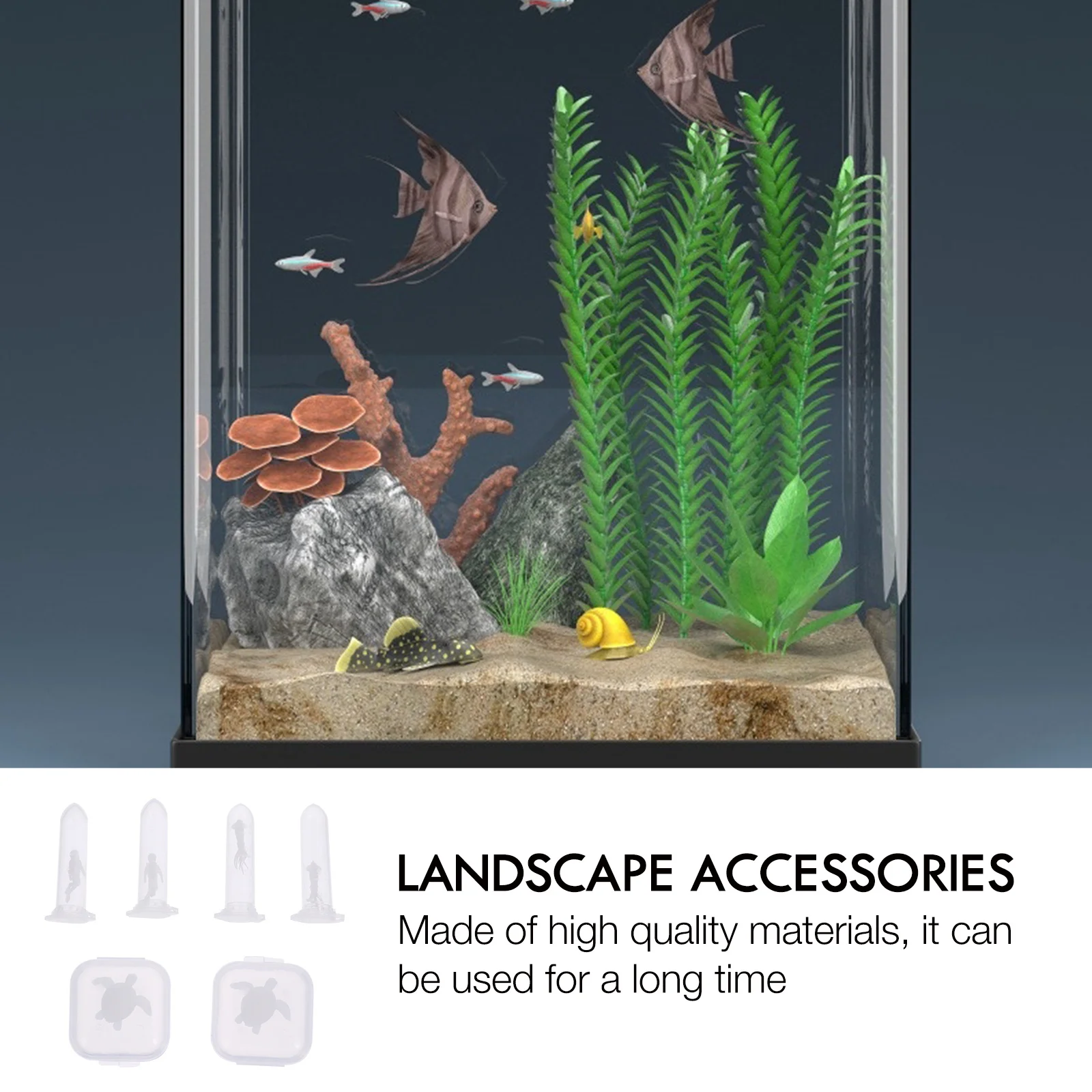 

6Pcs Micro Landscape Ocean Ornaments DIY Turtle Diver Squid Miniatures for Handmade Epoxy Unique Mini Decoration