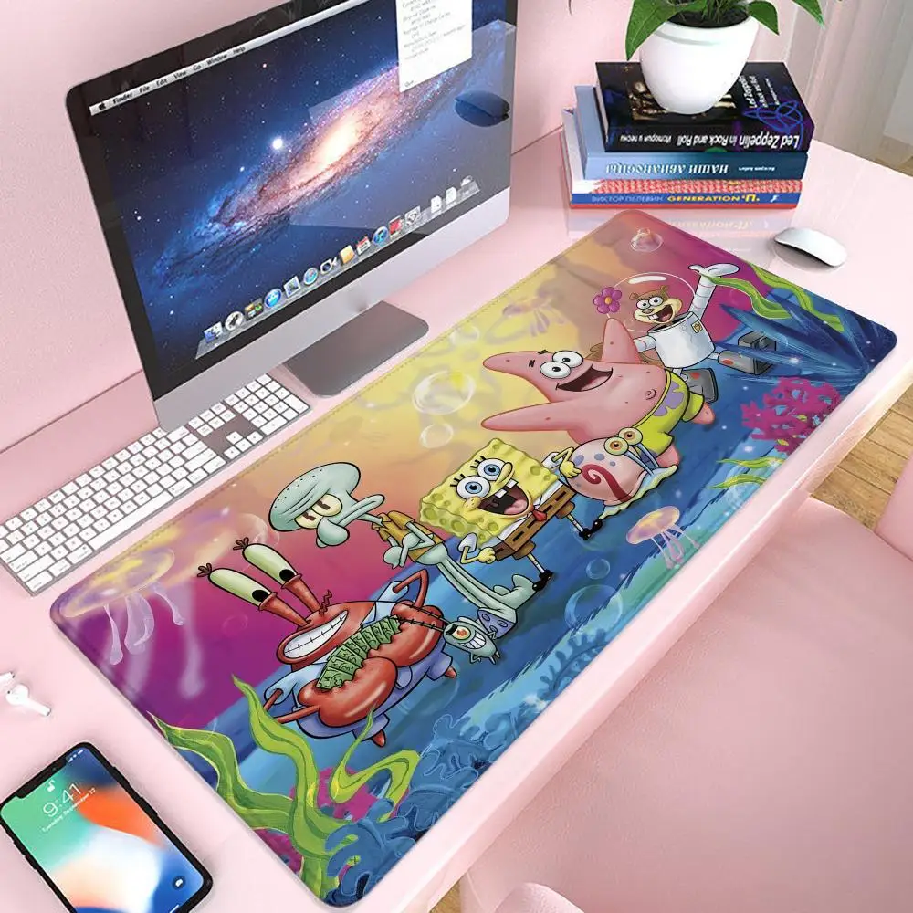 

S-Spongebobs Mouse Pad Gaming 900×400 Mousepad Gamer Xxl Mouse Mat Offices Accessories Keyboard Long Pad Computer Desk Mat