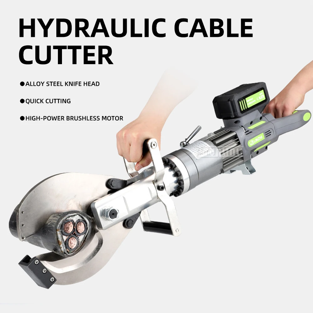250KN Brushless Lithium‑ion HydraulicCable Cutter, Electrician Cutting Tool for Copper, Aluminum & Armored Cables