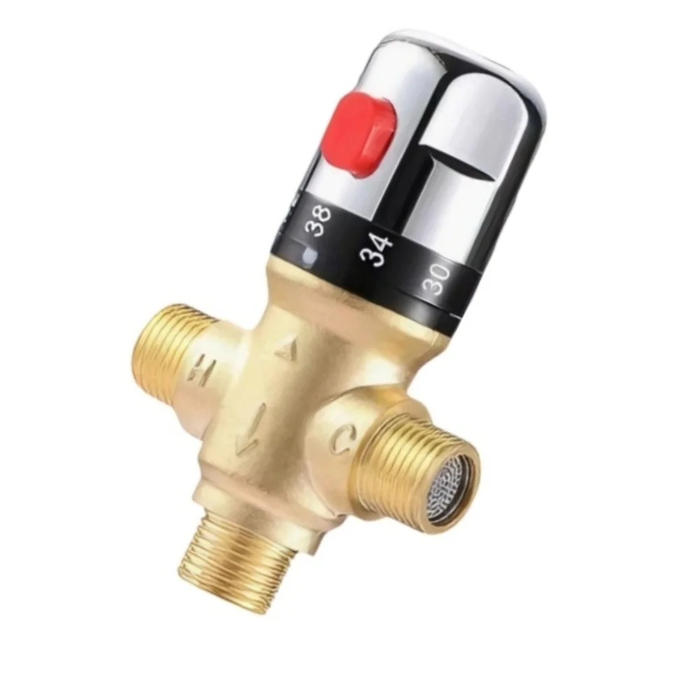Rust Resistant Mixing Valve Thermostatic Mixing Valve 3-Way Pipeline Design Thermostatic Mixing Valve Compact Body Structure