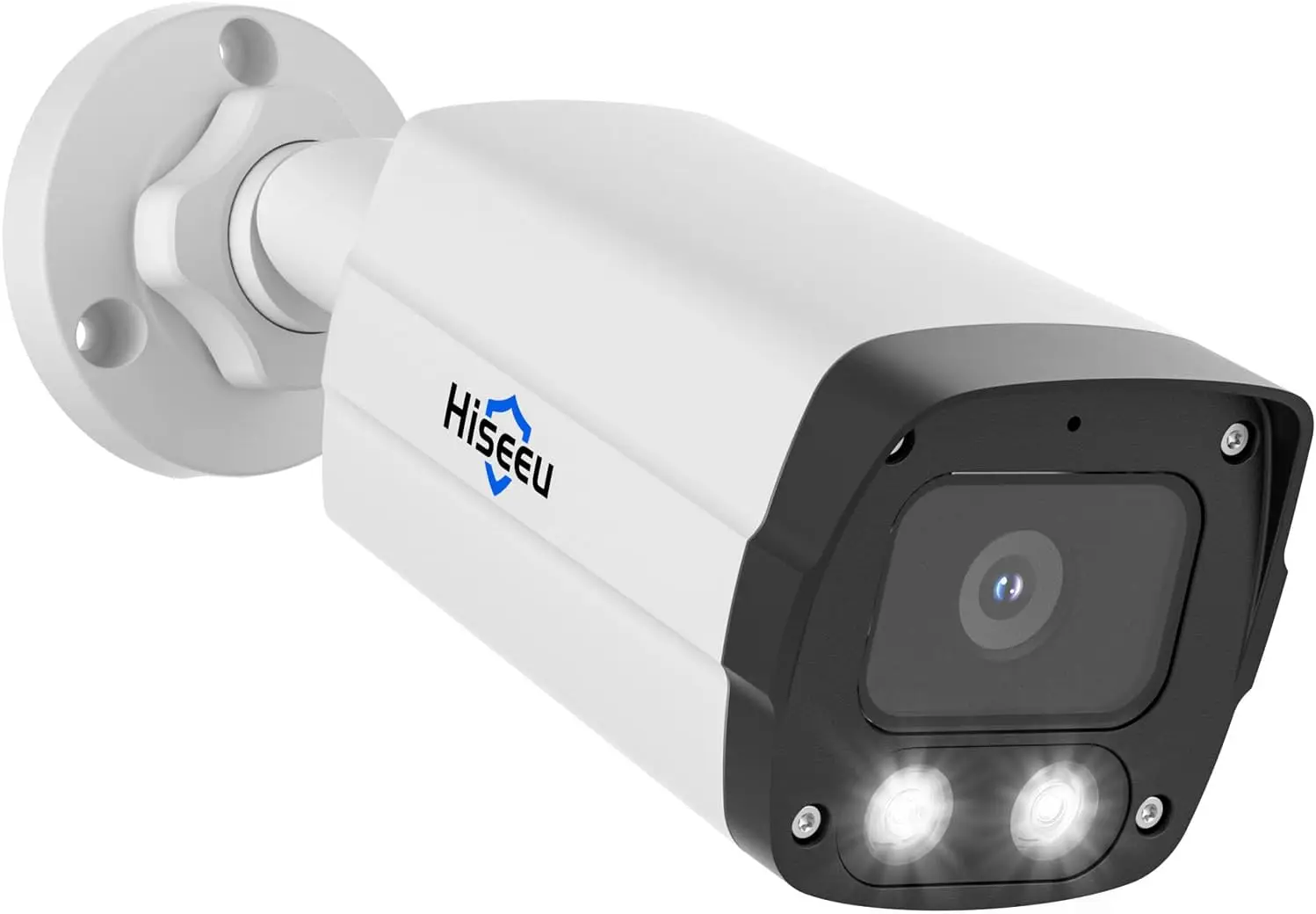 

4K 8MP PoE Camera, 121° Wide Angle, Human/Vehicle Detection, 2-Way Audio, Color Night Vision, IP67, SD Card Slot