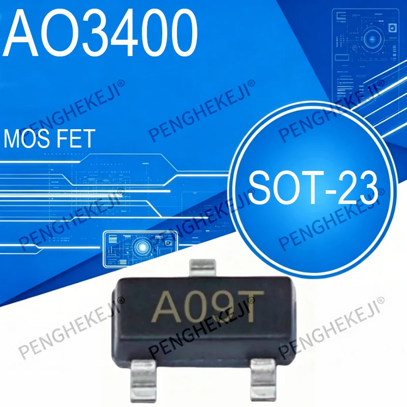 50/100PCS AO3400 A09T SOT23 MOS FET triode