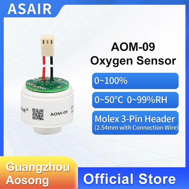 ASAIR AOM-09 Oxygen Sensor Replacing ITG M-09 Oxygen Cell Oxygen Concentration Module Probe