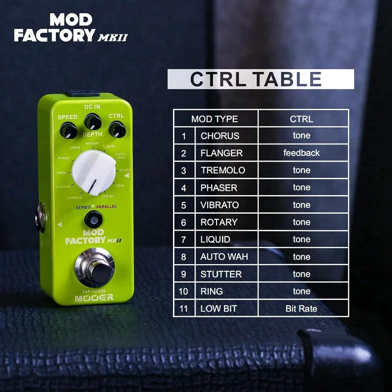 Mooer MME2 Mod factory MKII Multi Effects Pedal 11 Modulation Guitar Effect Pedal True Bypass Full Metal Shell Micro Pedal