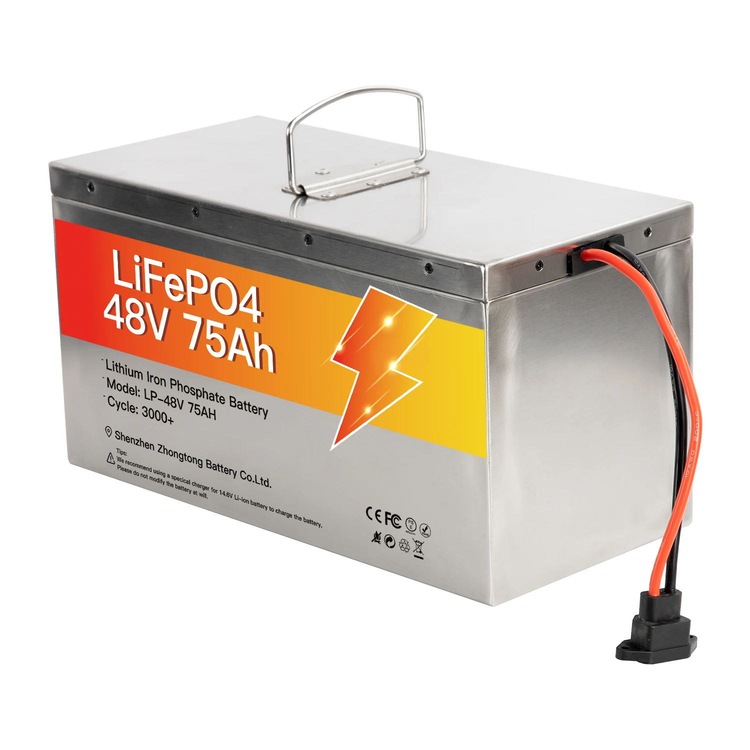 

48V 75AH rechargeable lithium ion batteries ternary NMC battery pack for low speed car