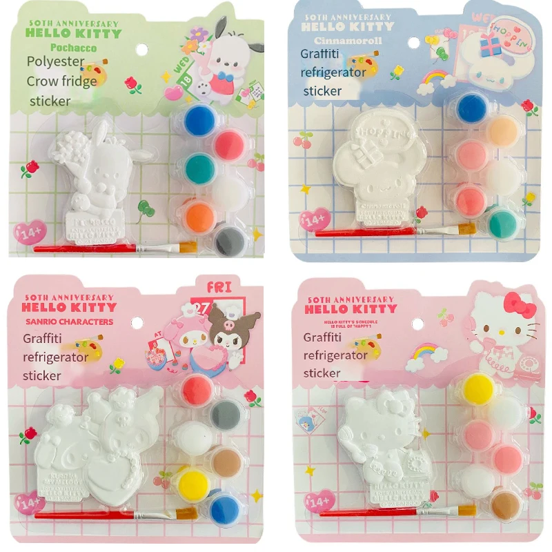 Miniso Sanrios Kuromi Hello kittys meine Melodie Kühlschrank Magnet Graffiti Magnet Form Anime Kawaii DIY Handwerk Gips Puppe