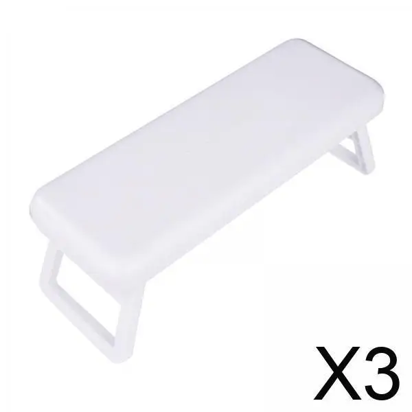 

3xNail Arm Rest Stand Table Desk Station Professional Foldable Manicure Pillow white