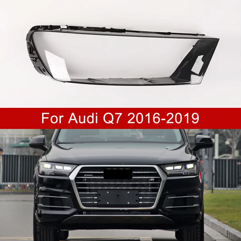 

Auto Car For Audi Q7 2016-2019 Front Headlight Glass Headlamp Transparent Lampshade Lamp Shell Lens Cover