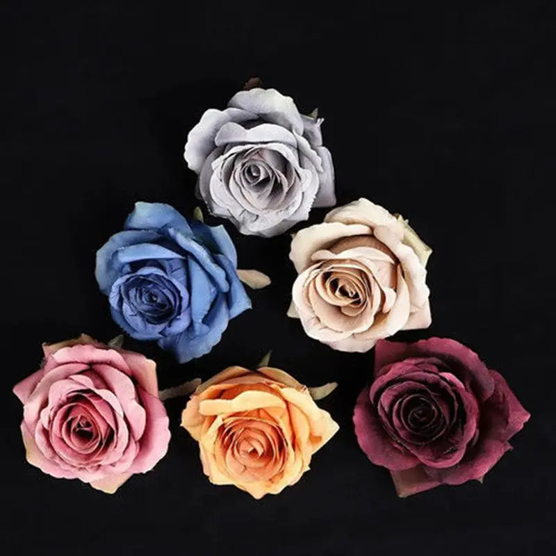 100Pcs Artificial Flower Rose Wedding BridalBouquet Christmas Home Outdoor Garden Arch Wall Festival Decoration Diy gift Hotsale