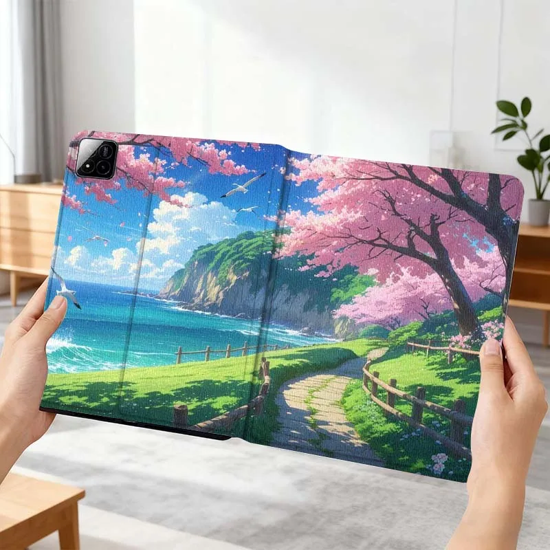 

Art Landscape Flower Tree For Xiaomi Mi Pad Mini 4 5 6 7 SE Pro Plus Redmi Pad 2 SE 2025 8.8 11 Foldable Tablet Case Gift