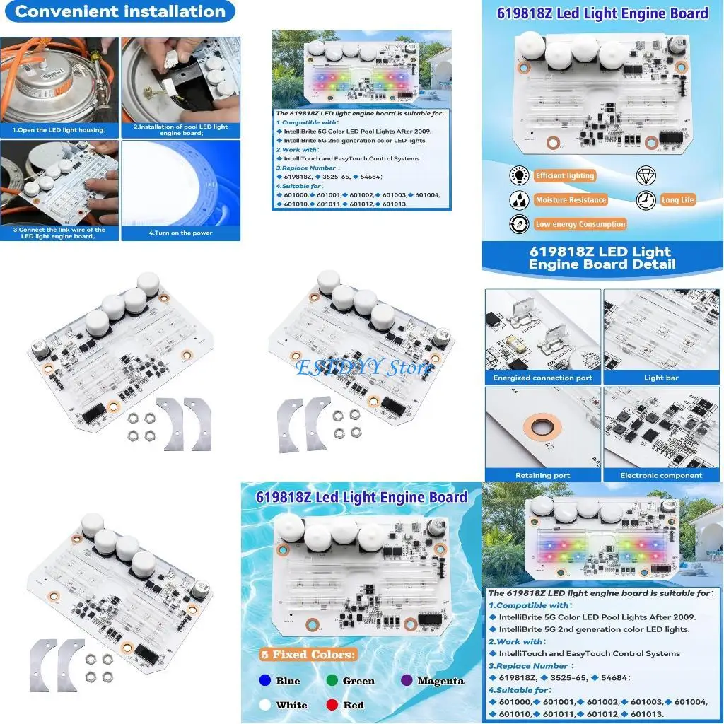 

G6DE Professional Pool Light Replacement PCBA Board 619818Z Led Light Engine Board