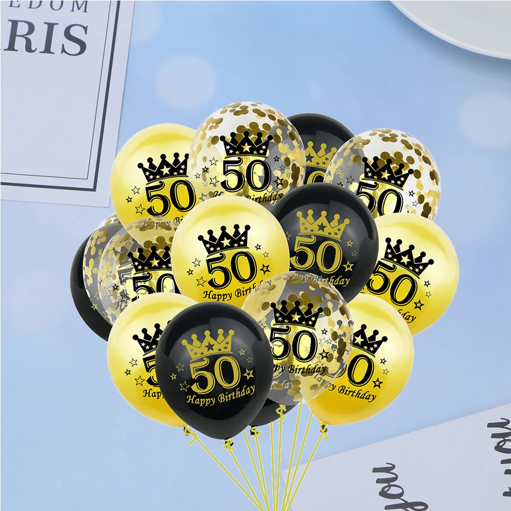 

15 PCS Birthday Balloon Decoration Decorations Transparent Balloons Adult Sequins